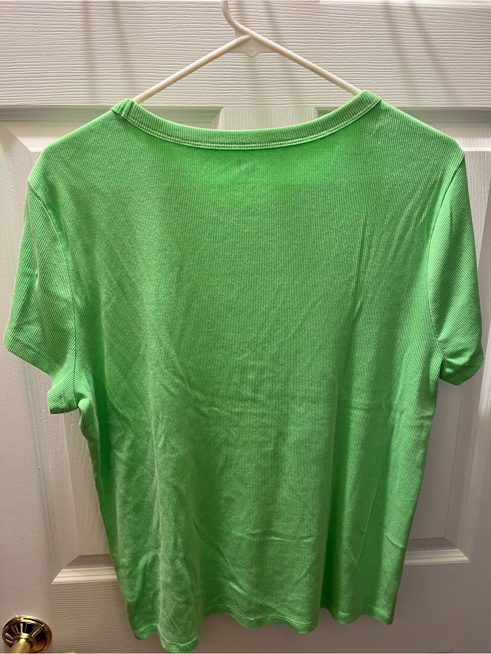GAP Short Sleeve Ribbed Tee in Light Green (Size XL) NEW WITH TAGS - Picture 2 of 3